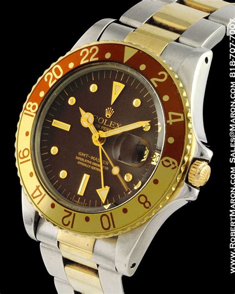 vintage rolex 18k gmt 1675 brown dial|rolex gmt 1675 price.